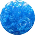Синие блестящие однотонные 300шт Резиночки для плетения