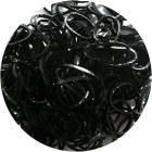 Черные блестящие однотонные 300шт Резиночки для плетения