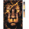 Огненный лев Раскраска картина по номерам на холсте