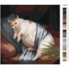 Толстый котик 100х100 Раскраска картина по номерам на холсте