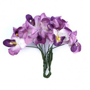 Орхидеи фиолетовые Цветы бумажные для скрапбукинга, кардмейкинга Scrapberry's