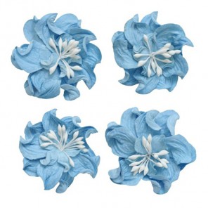 Небесно-голубые Цветы кудрявой фиалки для скрапбукинга, кардмейкинга Scrapberry's