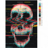 Кричащий череп 3D Раскраска картина по номерам на холсте