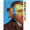 Винсент Ван Гог и Звёздная ночь 100х150 Раскраска картина по номерам на холсте