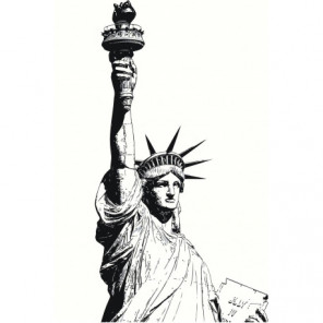 Статуя Свободы, Нью-Йорк, США Раскраска картина по номерам на холсте