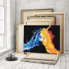  Взаимное притяжение / Огонь и вода 100х125 см Раскраска картина по номерам на холсте с неоновыми красками AAAA-RS102-100x125