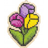  Букет тюльпанов Алмазная мозаика подвеска Гранни Wood W0173
