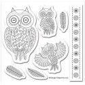 Совы Owl Folk Штампы для скрапбукинга, кардмейкинга Docrafts