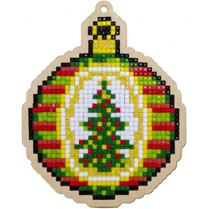  Рождественский шар Алмазная мозаика подвеска Гранни Wood W0314