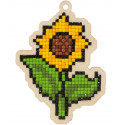 Солнечный цветок Алмазная мозаика подвеска Гранни Wood