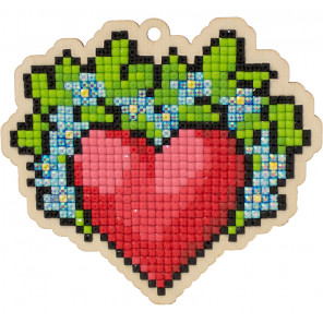  Сердце Алмазная мозаика подвеска Гранни Wood W0331