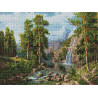  Пейзаж с водопадом Алмазная мозаика вышивка на подрамнике ACPK59026