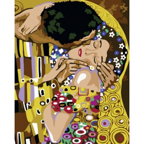 Поцелуй, Густав Климт Алмазная вышивка (мозаика) на подрамнике Color Kit
