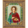 Пример оформления в рамку Святой Целитель Пантелеймон Набор для частичной вышивки бисером Паутинка
