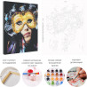  Девушка в карнавальной маске Раскраска картина по номерам на холсте с металлической краской AAAA-RS114