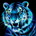 Неоновый тигр Алмазная вышивка мозаика Алмазная живопись