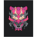 Японская маска демона 80х100 Раскраска картина по номерам на холсте