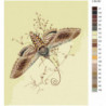 Коричневая бабочка 80х100 Раскраска картина по номерам на холсте