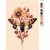Бабочка на цветке Раскраска картина по номерам на холсте