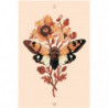 Бабочка на цветке 80х120 Раскраска картина по номерам на холсте