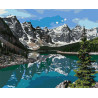  Горное озеро Раскраска картина по номерам на холсте U8032