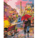 Прогулка по Парижу Раскраска картина по номерам на холсте