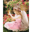 Маленький ангел Раскраска картина по номерам на холсте
