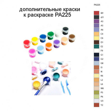 Дополнительные краски для раскраски PA225