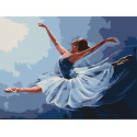Балерина в танце Раскраска картина по номерам на холсте