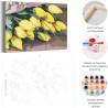 Пример работы Жёлтые тюльпаны Раскраска картина по номерам на холсте AAAA-RS142