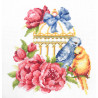  Волнистые попугайчики Набор для вышивания Многоцветница МКН 19-14