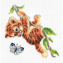 Любопытный тигренок Набор для вышивания Многоцветница