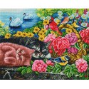Корзина с цветами Алмазная вышивка мозаика на подрамнике Белоснежка