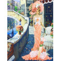 Дама в Венеции Набор для вышивания лентами Многоцветница