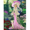  Дама в саду Набор для вышивания лентами Многоцветница МЛ(Н)-3004