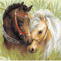 Пара лошадей Алмазная вышивка мозаика Риолис