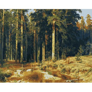 Лесное царство ( художник Шишкин И.И. ) Раскраска (картина) по номерам акриловыми красками на холсте Menglei