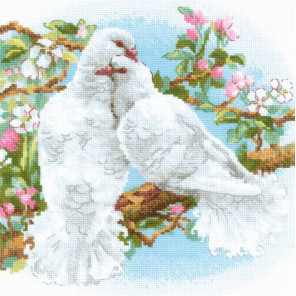 Белые голуби Набор для вышивания Риолис 1856