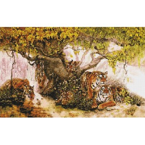 Семья тигров Алмазная вышивка (мозаика) Sddi Anya