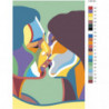 Красочный поцелуй 80х120 Раскраска картина по номерам на холсте