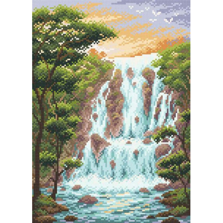  Крутой водопад Алмазная вышивка мозаика Brilliart МС-083