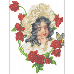  Девочка в розах Набор для вышивания Каролинка КТКН 170