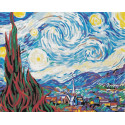 Звездная ночь Ван Гог Раскраска картина по номерам на холсте Color Kit