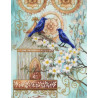  Синие птицы счастья Набор для вышивания бисером Золотое Руно РТ-027