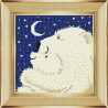 Вариант оформления в рамке Большая медведица Ткань с рисунком для вышивки бисером Божья коровка 0134