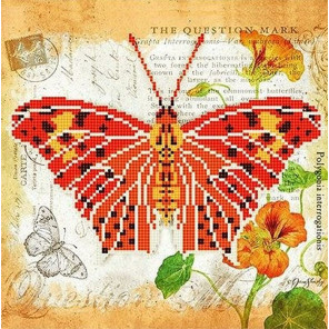  Бабочка 1 Ткань с рисунком для вышивки бисером Божья коровка 0141