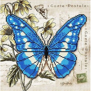  Бабочка 3 Ткань с рисунком для вышивки бисером Божья коровка 0143