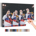 Спортивная гимнастика / Олимпиада Токио Раскраска картина по номерам на холсте