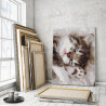 Спящий котёнок 60х80 см Раскраска картина по номерам на холсте AAAA-RS236-60x80