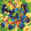 Яркие бабочки Алмазная вышивка мозаика Риолис